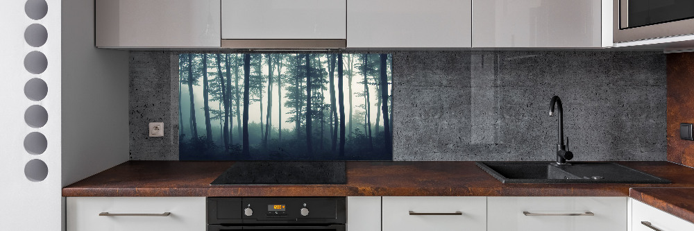 Kitchen splashback Forest in the fog