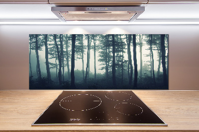 Kitchen splashback Forest in the fog