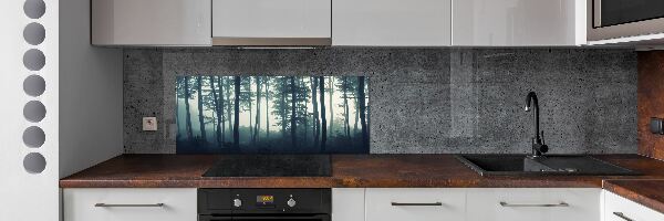 Kitchen splashback Forest in the fog