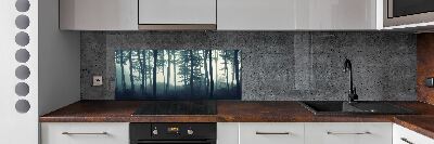 Kitchen splashback Forest in the fog