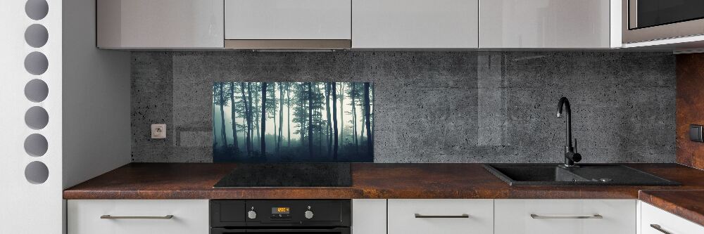 Kitchen splashback Forest in the fog