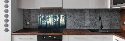 Kitchen splashback Forest in the fog