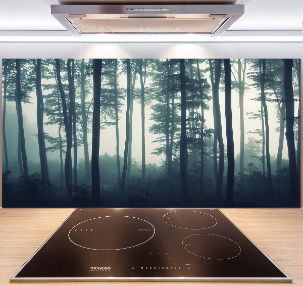 Kitchen splashback Forest in the fog