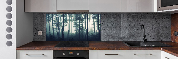 Kitchen splashback Forest in the fog