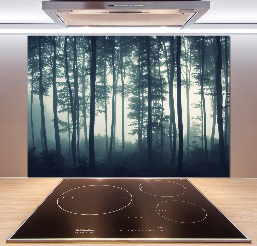 Kitchen splashback Forest in the fog