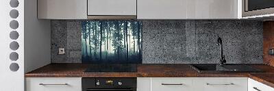 Kitchen splashback Forest in the fog