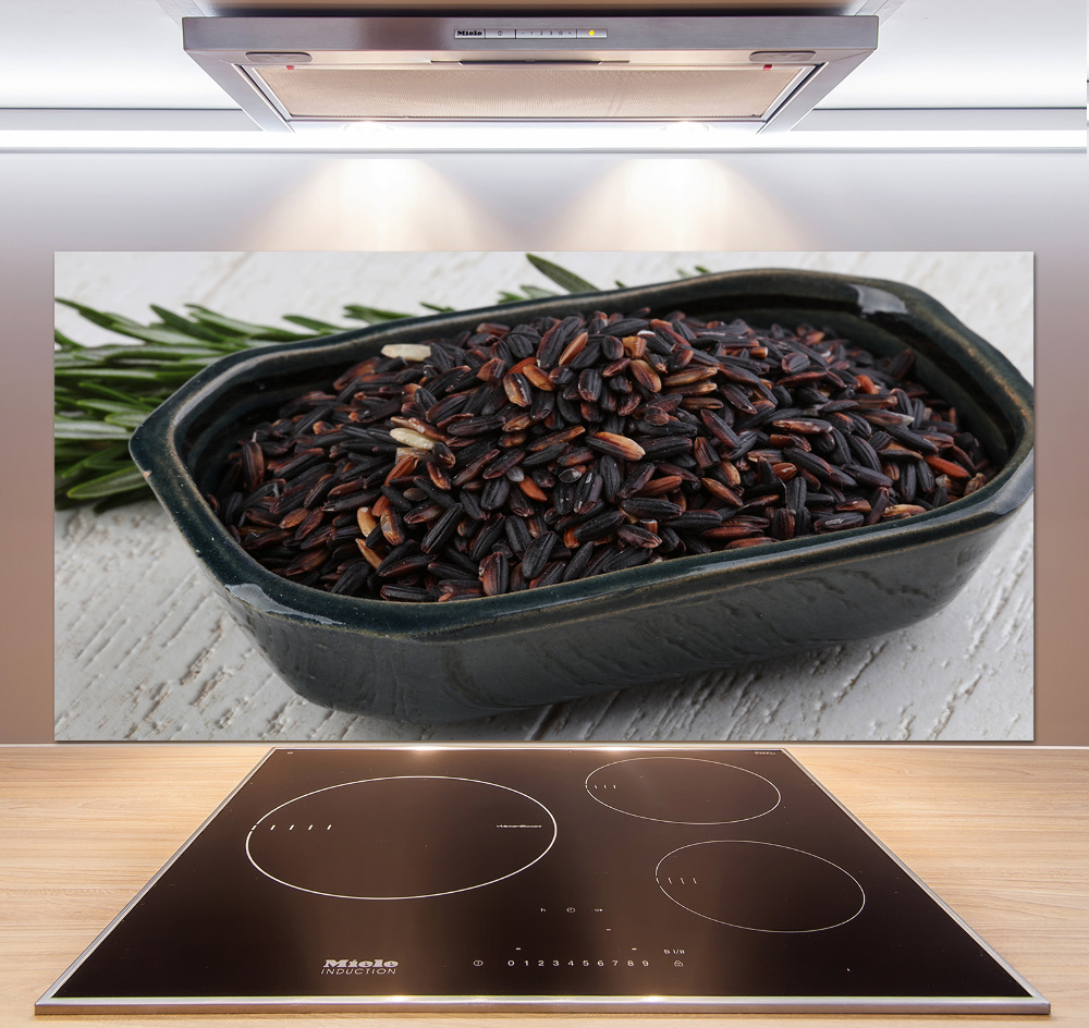 Kitchen splashback Wild rice in a bowl