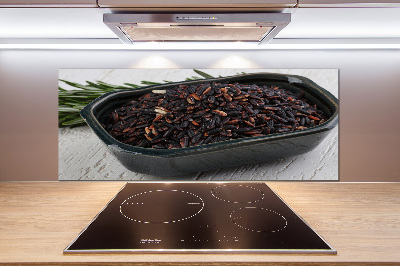 Kitchen splashback Wild rice in a bowl