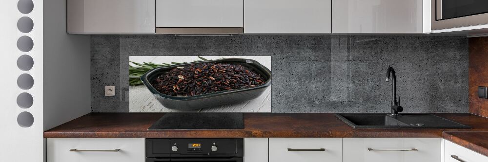 Kitchen splashback Wild rice in a bowl