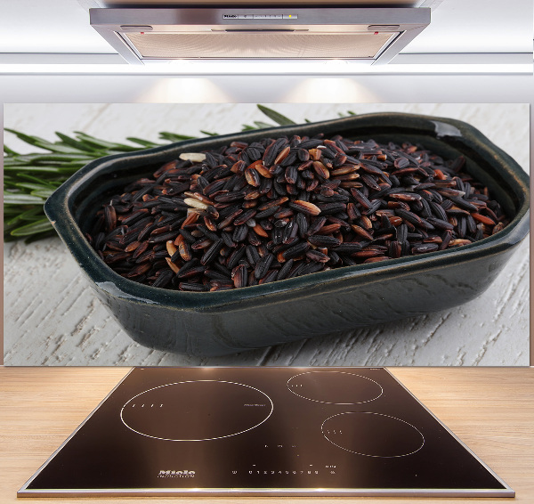 Kitchen splashback Wild rice in a bowl