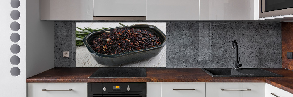 Kitchen splashback Wild rice in a bowl