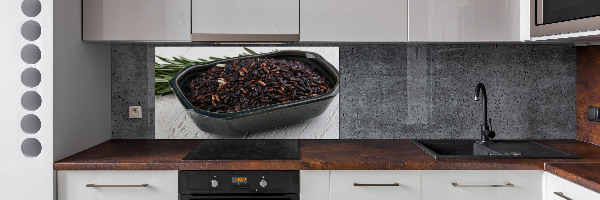 Kitchen splashback Wild rice in a bowl