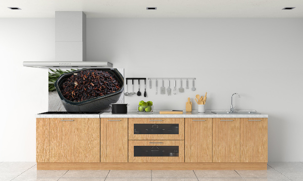 Kitchen splashback Wild rice in a bowl