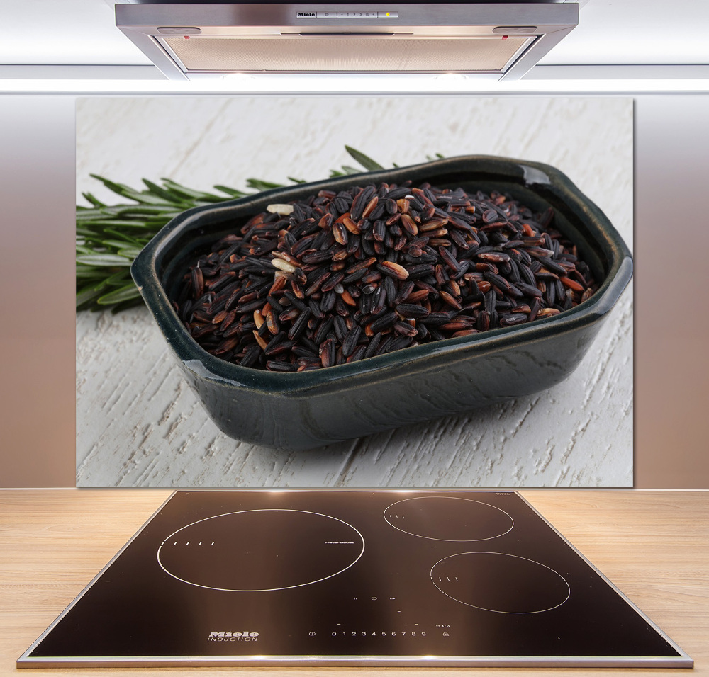 Kitchen splashback Wild rice in a bowl