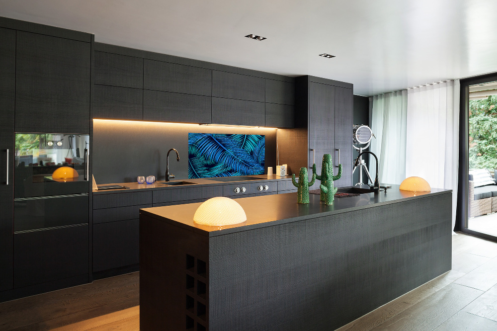 Kitchen splashback Palm leaves