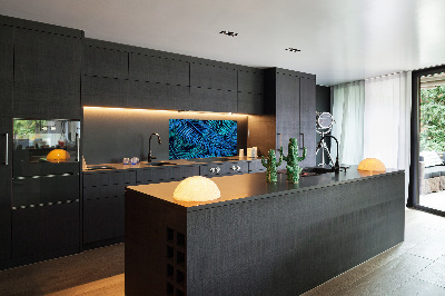 Kitchen splashback Palm leaves