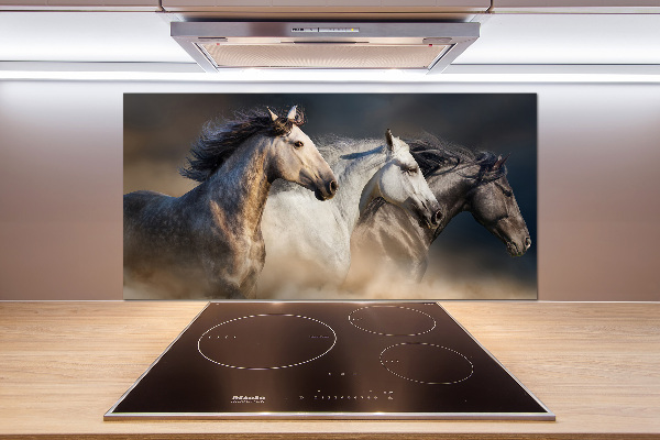 Kitchen splashback Horses at gallop