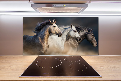 Kitchen splashback Horses at gallop