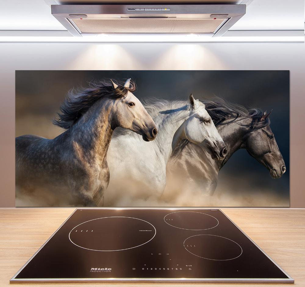 Kitchen splashback Horses at gallop