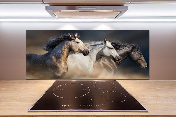 Kitchen splashback Horses at gallop