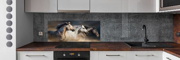 Kitchen splashback Horses at gallop