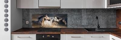 Kitchen splashback Horses at gallop