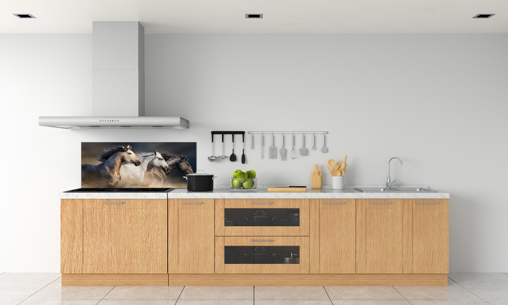 Kitchen splashback Horses at gallop