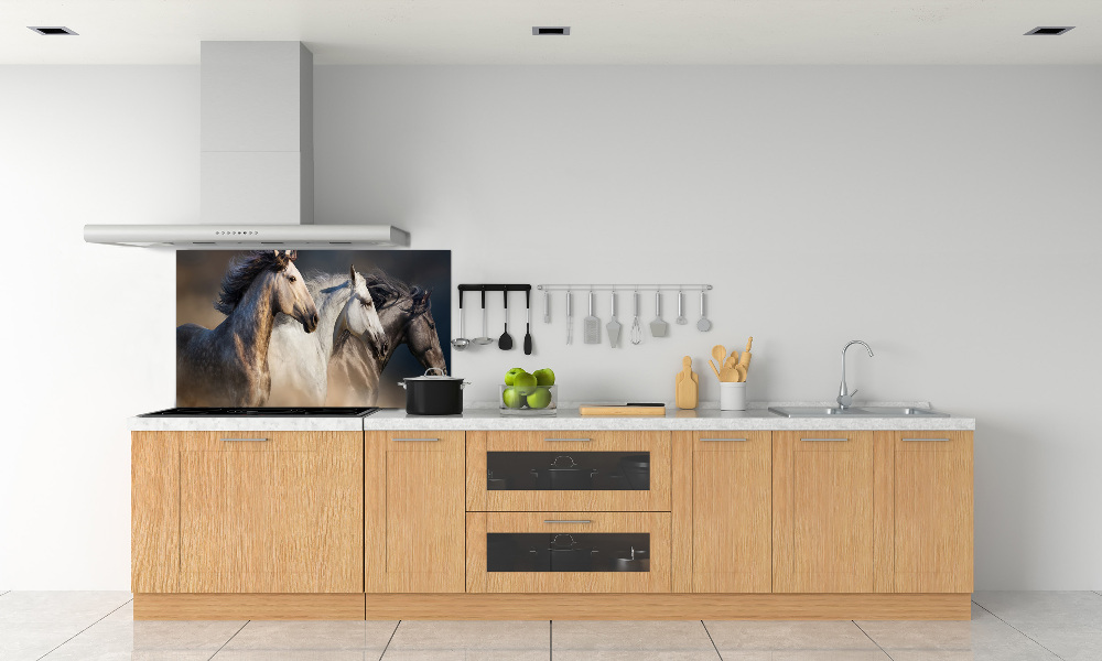 Kitchen splashback Horses at gallop