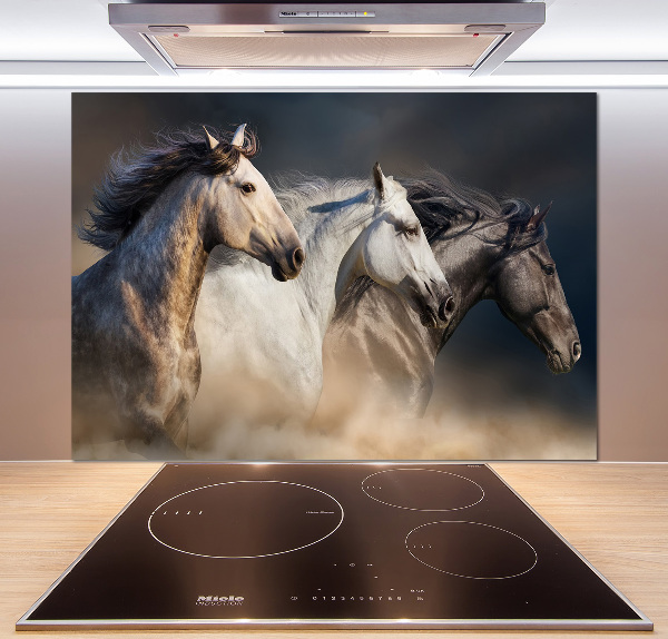 Kitchen splashback Horses at gallop