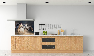 Kitchen splashback Horses at gallop