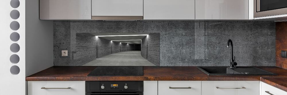 Kitchen splashback Concrete tunnel