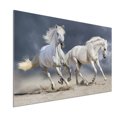 Kitchen splashback White horses beach