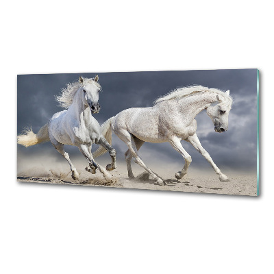 Kitchen splashback White horses beach