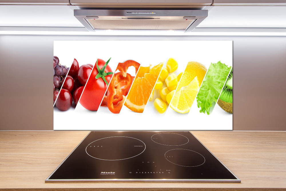 Kitchen splashback Fruits and vegetables