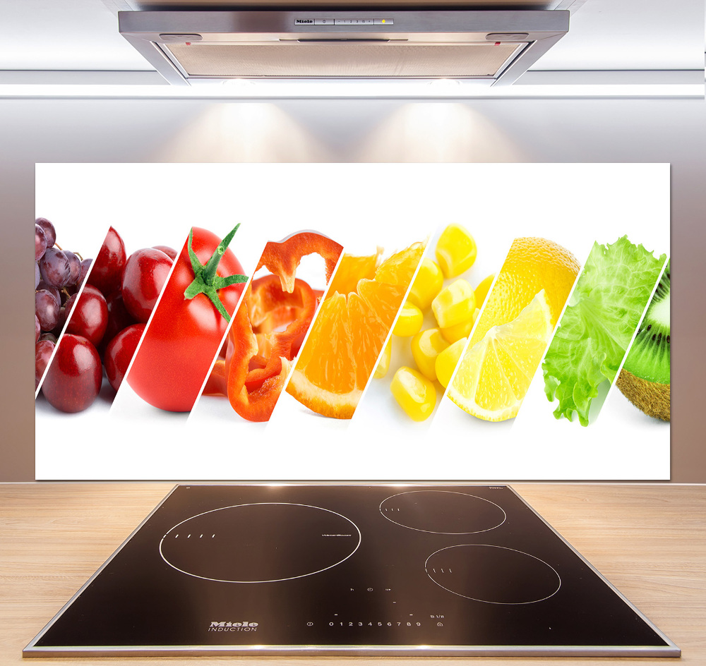 Kitchen splashback Fruits and vegetables