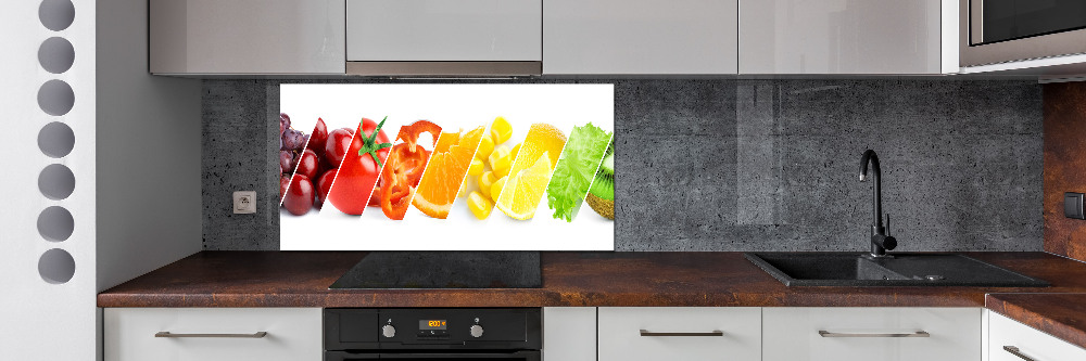 Kitchen splashback Fruits and vegetables