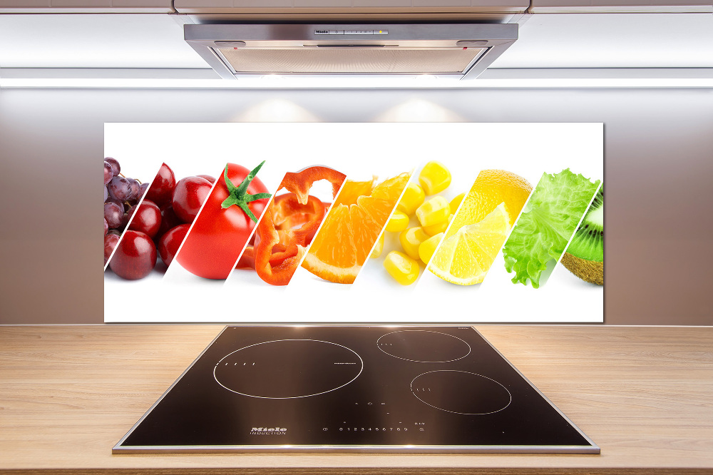 Kitchen splashback Fruits and vegetables