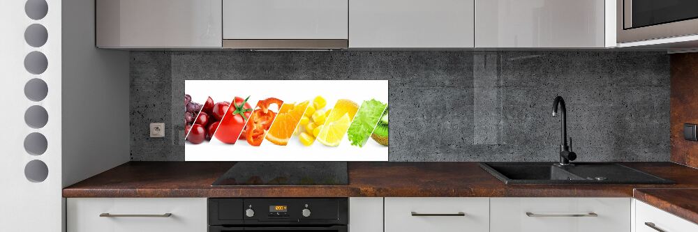 Kitchen splashback Fruits and vegetables