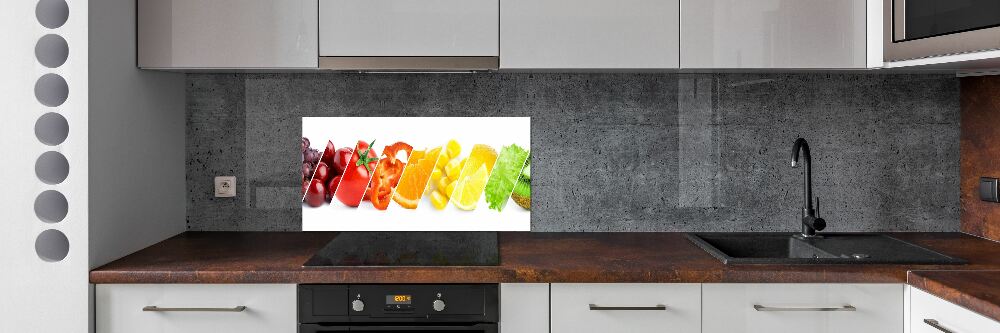 Kitchen splashback Fruits and vegetables