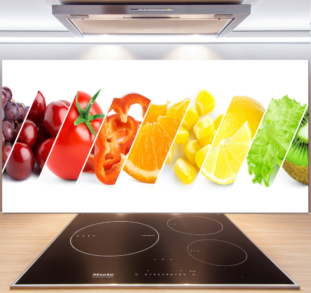 Kitchen splashback Fruits and vegetables