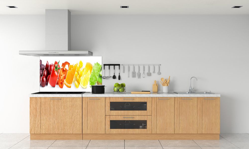 Kitchen splashback Fruits and vegetables