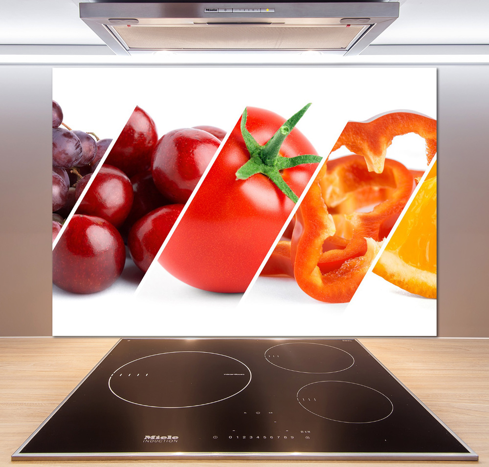 Kitchen splashback Fruits and vegetables