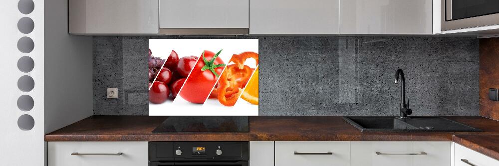 Kitchen splashback Fruits and vegetables