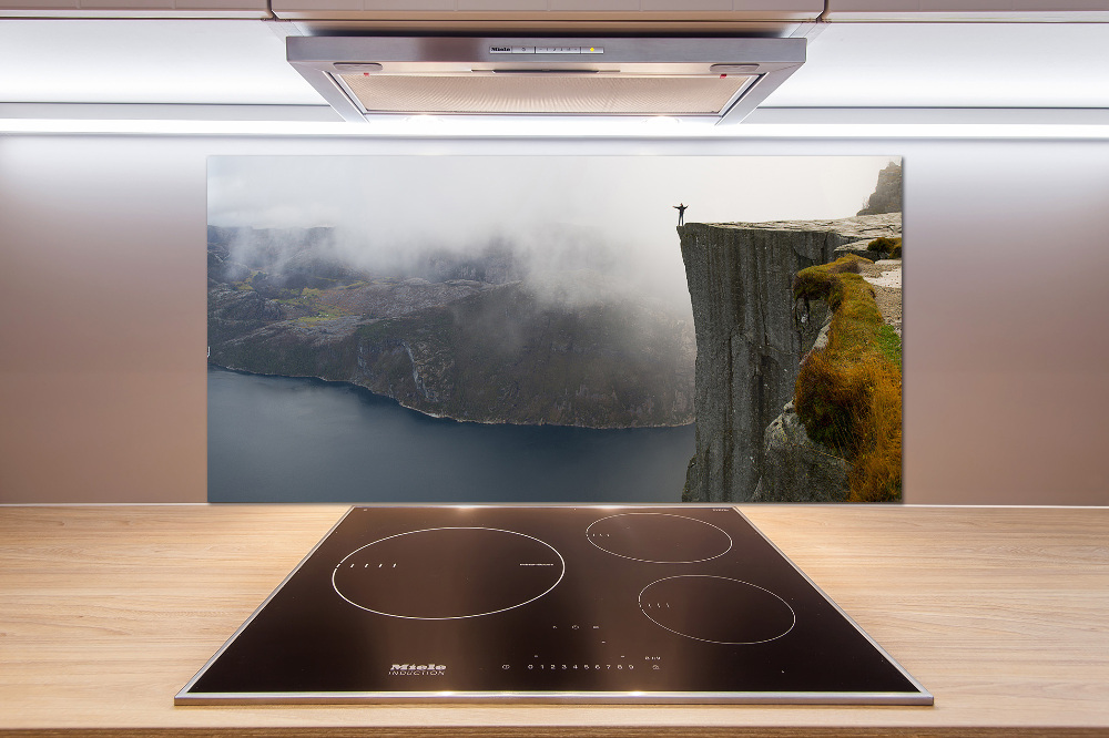 Kitchen splashback Norwegian cliff