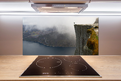 Kitchen splashback Norwegian cliff