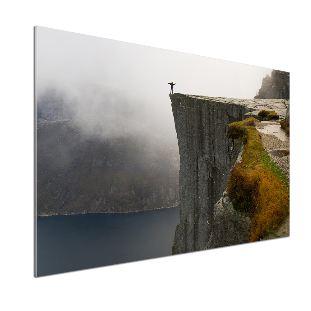 Kitchen splashback Norwegian cliff