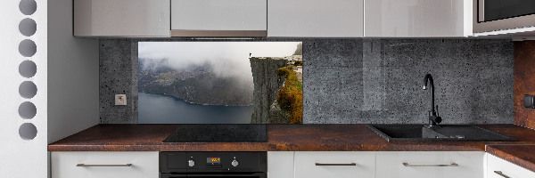 Kitchen splashback Norwegian cliff