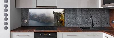 Kitchen splashback Norwegian cliff