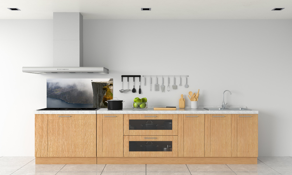 Kitchen splashback Norwegian cliff