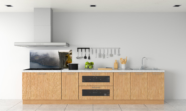 Kitchen splashback Norwegian cliff